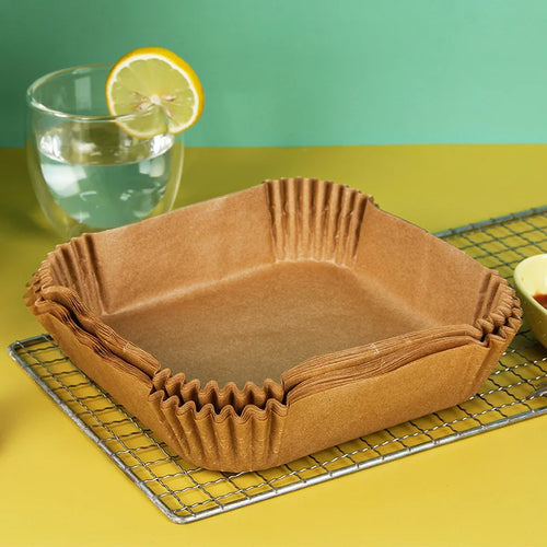 100Pcs Air Fryer Paper Oil Proof Isolation Paper Tray Disposable Non 100Pcs Air Fryer Paper Oil Proof Isolation Paper Tray Disposable Non